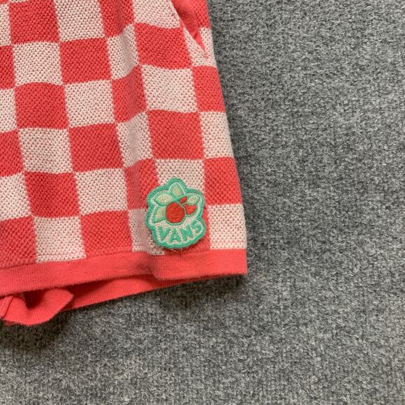 Vans Shorts Womens XL Extra Large Punch White High Rise Elastic Waist Checkered - Picture 3 of 12